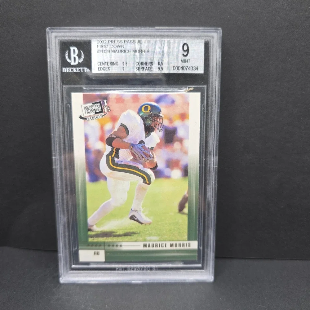 Press Pass Maurice Morris Football  2002 BGS 9 Mint Rookie Card #FD29